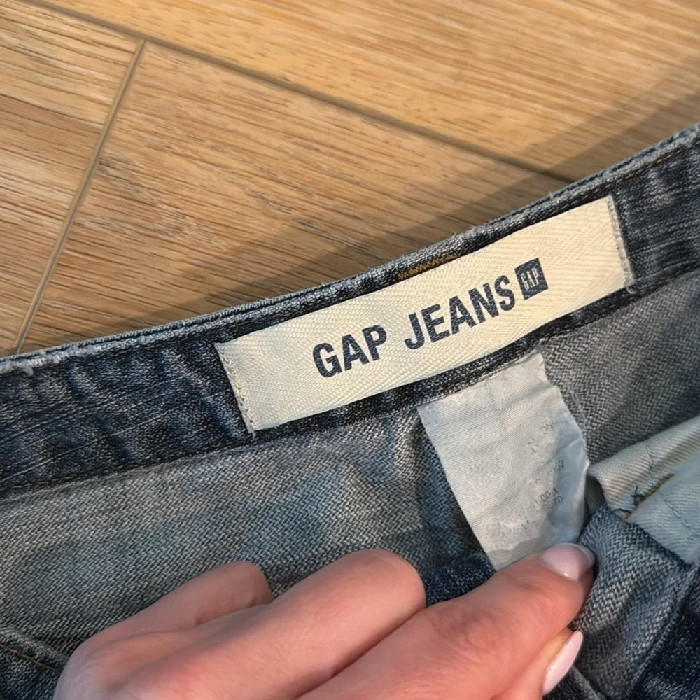 Gap Vintage Y2K Denim Maxi skirt split in back - Picture 2 of 7